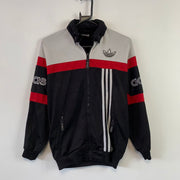 Vintage 90s Black and White Adidas Track Jacket Men's Small