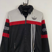 Vintage 90s Black and White Adidas Track Jacket Men's Small