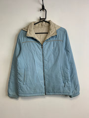 Light Blue-Beige Nike Reverse Hooded Jacket Men's Medium