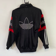 Vintage 90s Black and White Adidas Track Jacket Men's Small