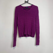 Purple Chaps Ralph Lauren Knit Jumper Sweater Womens XL