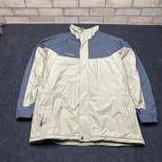 Beige and Grey Columbia Raincoat Men's XXL