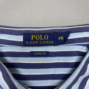 Blue and Navy Polo Ralph Lauren Polo Shirt Men's XXL