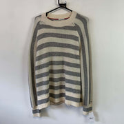 Grey and Beige Tommy Hilfiger Jumper Men's Large