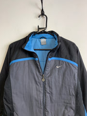 Grey Nike Logo Embroidery & Badge Windbreaker Men's Medium