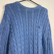 Blue Chaps Ralph Lauren Knit Jumper Sweater Medium