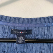 Blue Tommy Hilfiger Cable Knit Jumper Women's XL