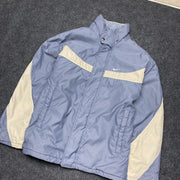 00s Blue and White Nike Jacket Men's Small