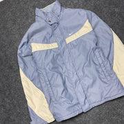 00s Blue and White Nike Jacket Men's Small