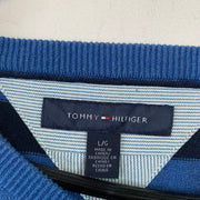 Navy and Blue Tommy Hilfiger Jumper Women's Large