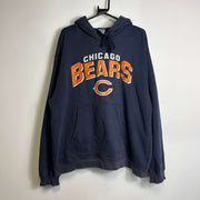 Navy Reebok Chicago Bears NFL Hoodie Pullover Large