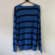 Navy and Blue Tommy Hilfiger Jumper Women's Large