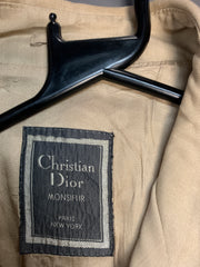 Khaki Christian Dior Trench Coat Men's Large