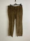 Vintage Brown Lambert Brieux Corduroy Leather Pants Men's Size 50