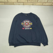 Navy Embroidery Sweatshirt Men's XS