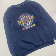 Navy Embroidery Sweatshirt Men's XS