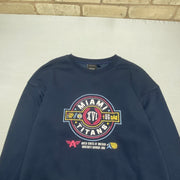 Navy Embroidery Sweatshirt Men's XS