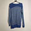 Blue White Striped Polo Ralph Lauren Knit Jumper Large