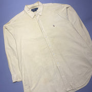 Vintage Yellow Ralph Lauren Button up Shirt Men's XL