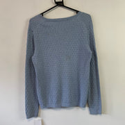 Light Blue Tommy Hilfiger Jumper Cable Knit Jumper Women's Large