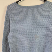 Light Blue Tommy Hilfiger Jumper Cable Knit Jumper Women's Large