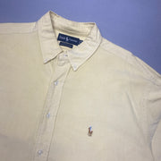 Vintage Yellow Ralph Lauren Button up Shirt Men's XL