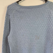 Blue Tommy Hilfiger Cable Knit Jumper Women's Large