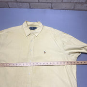 Vintage Yellow Ralph Lauren Button up Shirt Men's XL