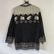 Black and White Knitwear Sweater Women's Large