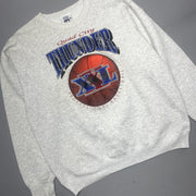 Vintage Grey Lee Print Sweatshirt Men's XL