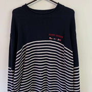 Black and White Tommy Hilfiger Jumper Women's Large