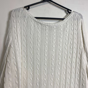 White Lauren Ralph Lauren Jumper Sweater Large Womens 2XL