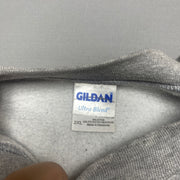 Grey Gildan Print Sweatshirt Men's XXL