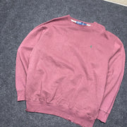 Vintage Red Polo Ralph Lauren Sweatshirt Men's Large