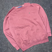 Vintage Red Polo Ralph Lauren Sweatshirt Men's Large