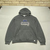 Vintage 90s Grey Russell Athletic Print Hoodie Men's Large