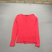 Pink Tommy Hilfiger Jumper Women's Large