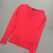 Pink Tommy Hilfiger Jumper Women's Large