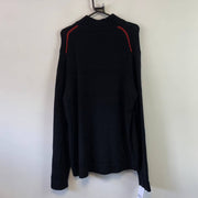 Black and Red Knitwear Sweater Women's Large