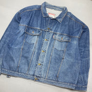 Vintage Blue Denim Jacket Men's XXXL