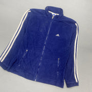 Vintage 90s Navy Adidas Fleece Jacket Women's Large