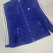 Vintage 90s Navy Adidas Fleece Jacket Women's Large