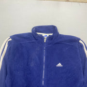 Vintage 90s Navy Adidas Fleece Jacket Women's Large