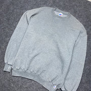 Vintage 90s Grey Russell Athletic Blank Sweatshirt Men's XL