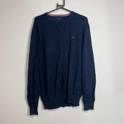 Navy Tommy Hilfiger Knit Jumper Sweater Large