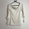 White Tommy Hilfiger Lace Up Knit Jumper Shawl Womens Small