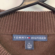 Brown Diamond Cheeked Tommy Hilfiger Jumper Women's XL