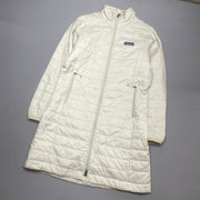 White Patagonia Puffer Long Coat Women's Small