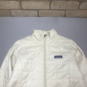 White Patagonia Puffer Long Coat Women's Small