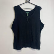 Black Lauren Ralph Lauren Knit Jumper Vest Womens 2XL